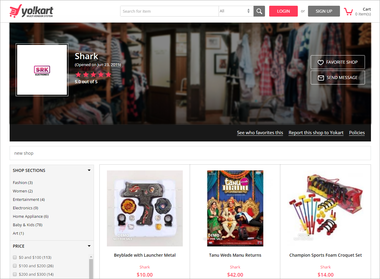 Can I view all the products sold by a store at one place? - YoKart FAQs